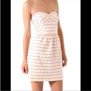 NWT Shoshanna Frannie Striped Strapless Dress Sz 0